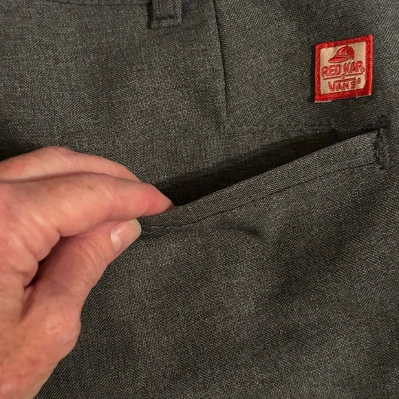 Vans Off The Wall Men's X Red Kap Work Wear Walk Shorts (size 30, Grey) - Picture 9 of 10